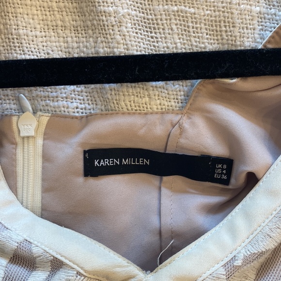 Karen Millen White Lace Mini Dress Long Sleeve! Bridal shower rehearsal dinner - Picture 5 of 6